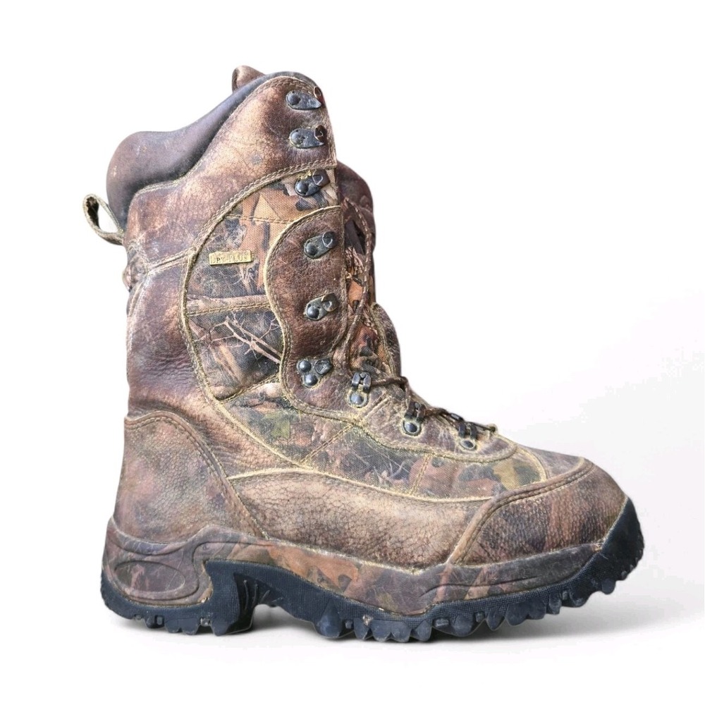 Cabelas Hunting Boots Size 11 Mens Dry Plus Thinsulate Camo Leather 81 9496